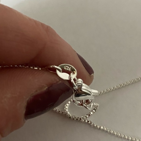 Heart Of The Deal 925 Silver Pendant W White Sapphire - Picture 11 of 15